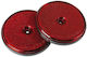 Lampa Truck Reflector Euro-Norm Reflectors Red Round with Screw 65mm 2pcs L2052.5