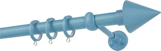 Zogometal Μεταλλικό Κουρτινόξυλο CP4146 Μονό Φ25mm 160εκ. Γαλάζιο CP4146