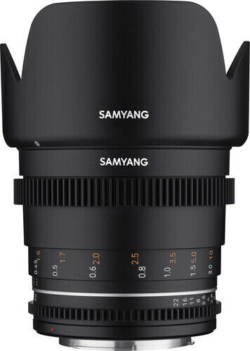 Samyang Full Frame Camera Lens 50mm T1.5 VDSLR MK2 Cine Fixed for Canon EF Mount Black
