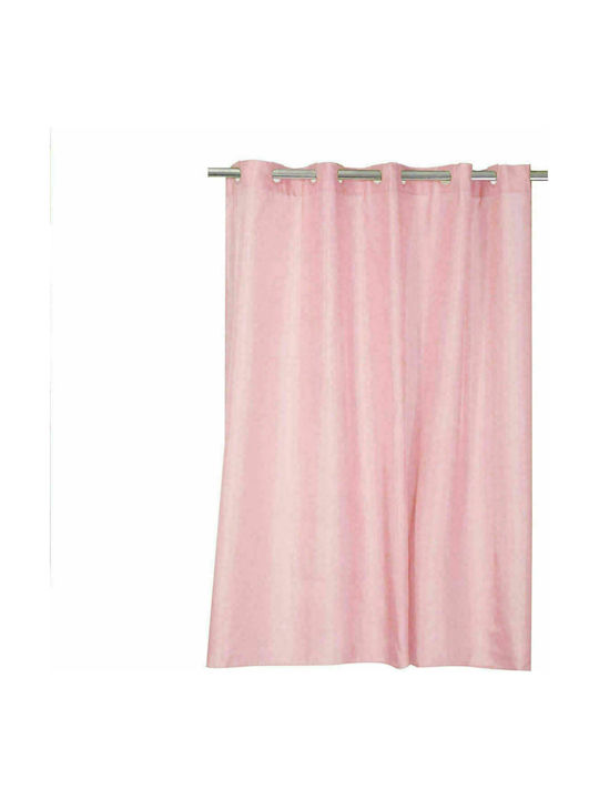 Nef-Nef Shower Κουρτίνα Μπάνιου Υφασμάτινη με Τρουκς 180x180 cm Ροζ