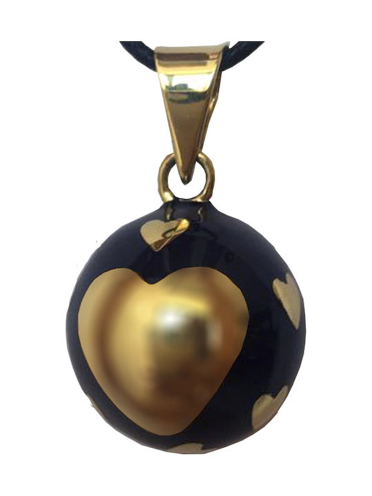 Babylonia Bola Gold Heart Necklace with design Heart