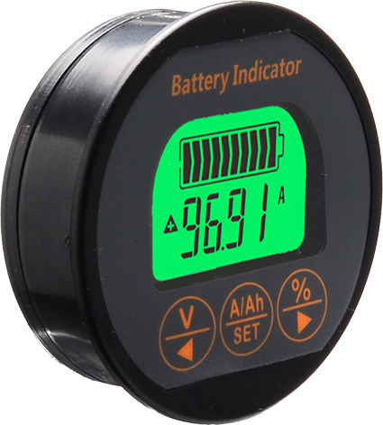 Elemex Shunt Battery Monitor – 12-80V 350A – LCD Display – RV, UPS, Lithium, AGM