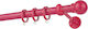 Zogometal Metallisch Vorhangstange Einfach Φ25mm 160cm Fuchsia