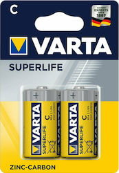 Varta Superlife Цинкови батерии Цинк C 1.5V 2бр