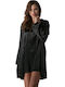 Luna Winter Damen Satin,σατεν Robe Schwarz Prestige