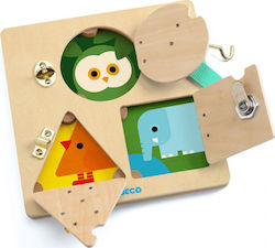 Djeco Baby-Spielzeug Μαθαίνω να Ανοιγοκλείνω Κλειδαριές aus Holz für 36++ Monate