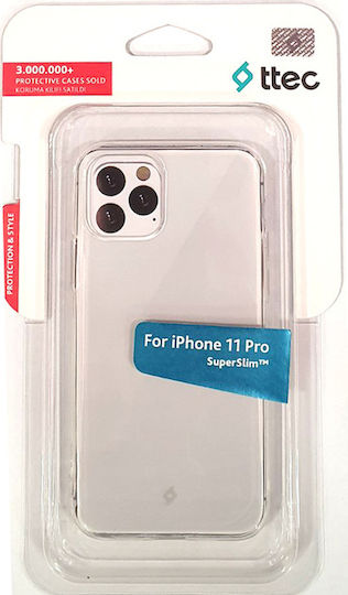 TTEC SuperSlim Back Cover Σιλικόνης Διάφανο (iPhone 11 Pro)