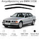 Heko Set of Windbreakers Front Car Dark Fime for BMW Series 3 E36 4D 1991-1998 2pcs