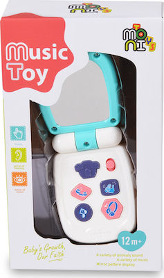 Moni Phone Toy Παιδικό Τηλέφωνο με Τιρκουάζ Καπάκι with Sounds for 12++ Months