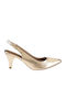 Heels with Strap & Thin Medium Heel Gold