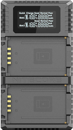 NiteCore Dublu Încărcător de baterii ULM10 Pro 9060060215 Compatibil cu Leica