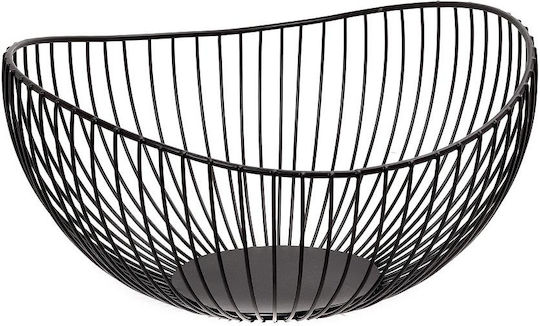 Espiel Obstschale Metallisch Schwarz 33x33x16.5cm