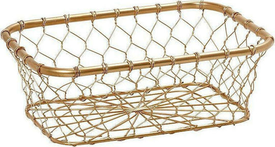 Espiel Fruit Bowl Metallic Gold 25x17x9cm