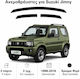 Heko Set of Windbreakers Front Car Dark Fime for Suzuki Jimny 3D 1998-2018 2pcs