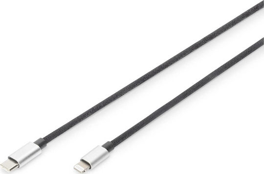 Digitus Braided USB 2.0 Cable USB-C male - USB-C 29W PD Μαύρο 1m DB-600109-010-S