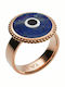 Emporio Armani Damen Ring mit Steinen aus Stahl Vergoldet