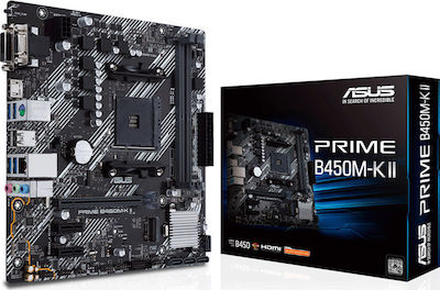 Asus Prime B450M-K II Motherboard Micro ATX with AMD AM4 Socket