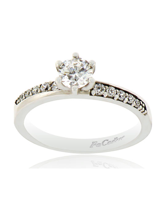 Fa Cad'oro Single Stone from White Gold 14K