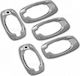 S-dizayn Car Door Frame Decoration Citroen Nemo Door Handle Frame Chrome Metallic 5pcs in Silver Color