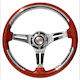 Simoni Racing Steering Wheel Decoration Steering Wheel Decorative Rods with Strass in Red Color SRLSG/2X