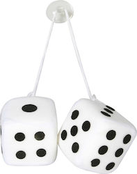 Lampa Lucky Vegas Dekorative Würfel für Auto Weiße Würfeldekoration in Weiß Farbe