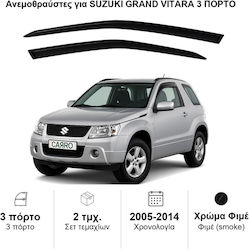 Heko Комплект Предни Автомобилни Ветробрани Тъмно Фими За Suzuki Grand Vitara 3D 2005+ 2 Бройки 28618
