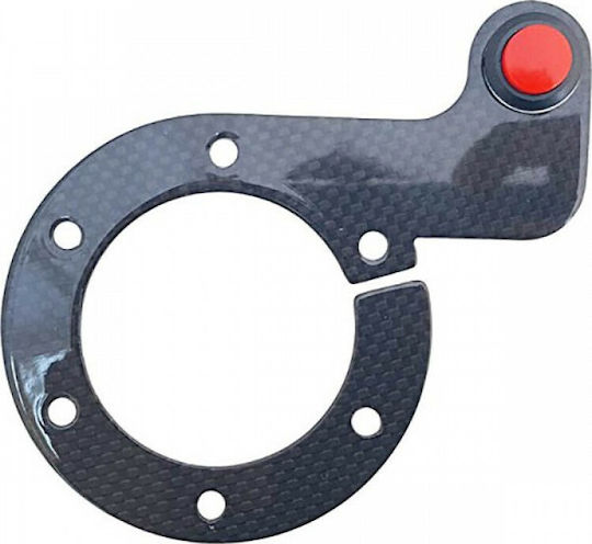 Simoni Racing Real Carbon Push Button Κουμπί Τιμονιού με Έξι Τρύπες