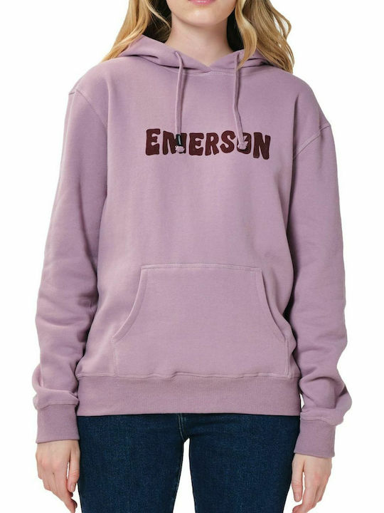 Emerson Γυναικείο Φούτερ με Κουκούλα Lilac