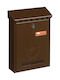 Viometal LTD Παρίσι 304 Outdoor Mailbox Inox in Brown Color 21.5x6.8x30cm