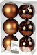 Hanging Ball Ornament Ornament Plastic Copper 8cm Set 6pcs