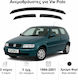 Heko Set of Windbreakers Front Car Dark Fime for Volkswagen Polo 2pcs