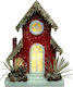 Lianos Christmas Illuminated Decorative Wooden House with Battery 23x11x11cm.