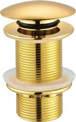 Creavit Pop Up Brass Valve Sink Gold