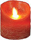 Lianos Christmas Red Battery Candle 10x8cm 4pcs