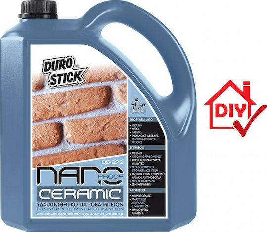 Durostick Nano Proof Ceramic DS-270 Αδιαβροχοποιητικό Yδαταπωθητικό Σοβά, Μπετόν, Πήλινων & Πέτρινων Επιφανειών ΝΤΝΑ01 0.75lt