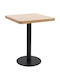 Kitchen Square Table Natural 60x60x75cm