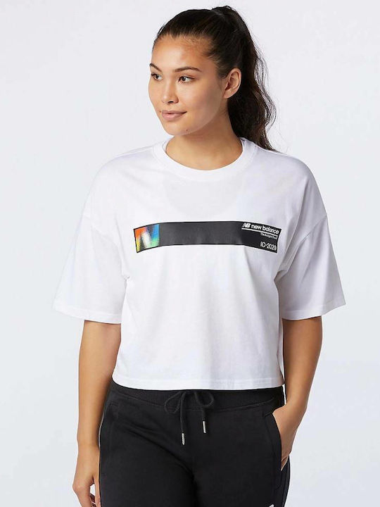 Optiks Γυναικείο Αθλητικό Oversized T-shirt Λευκό