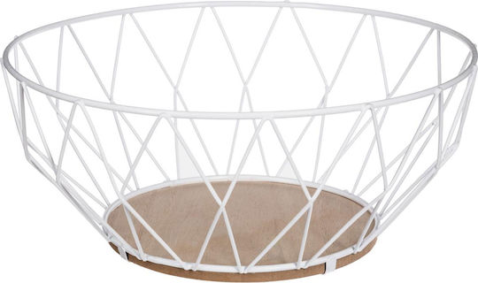 5Five Φρουτιέρα Μεταλλική Λευκή 28x28x11.5εκ. 5Five Φρουτιέρα Μεταλλική Λευκή 28x28x11.5εκ.