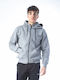 Sweatshirt für Herren mit Kapuze Hellgrau