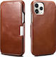 iCarer Vintage Series Side-Open Genuine Book Le...
