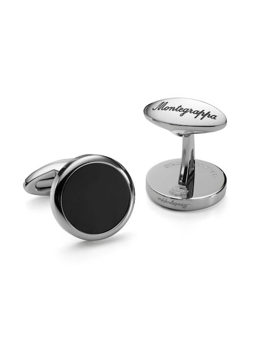 Montegrappa cufflinks, Classico Silver/Black IDCCCLLB, mk0217