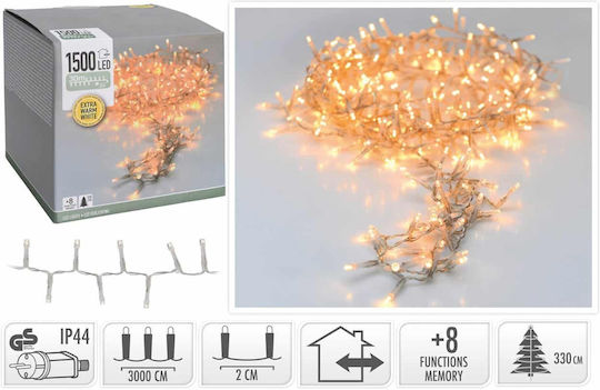 1500 Lichterketten LED 30m. Warmes Weiß in Zeichenfolge 1Stück