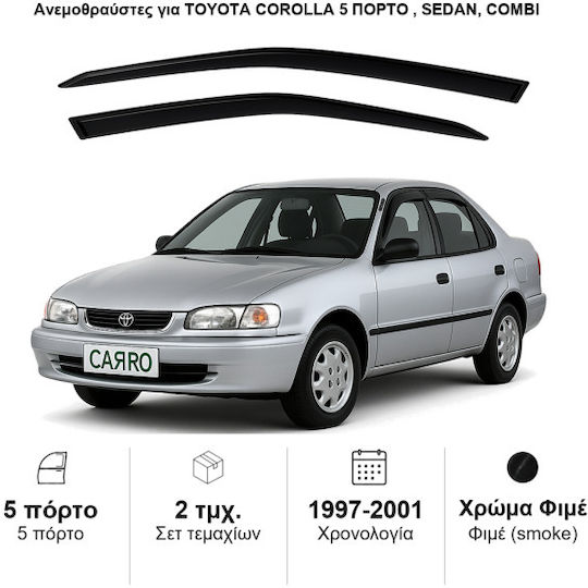 Heko Satz Windabweiser Vordere Dark Fime für Toyota Korolla 2Stück