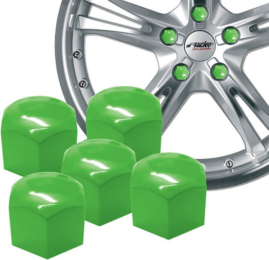 Simoni Racing Bolzenkappen Grüne glänzende Radmuttern 19" 20 Stück 20Stück