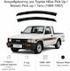 Heko Set of Windbreakers Front Car Dark Fime for Toyota Hilux 2pcs