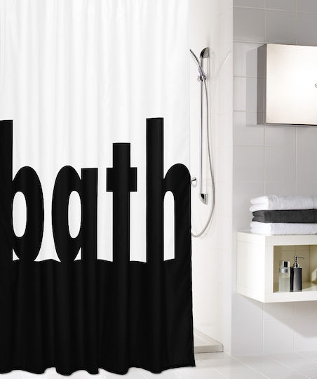 Kleine Wolke Bath Perdea de Baie Țesătură 180x200cm Neagră