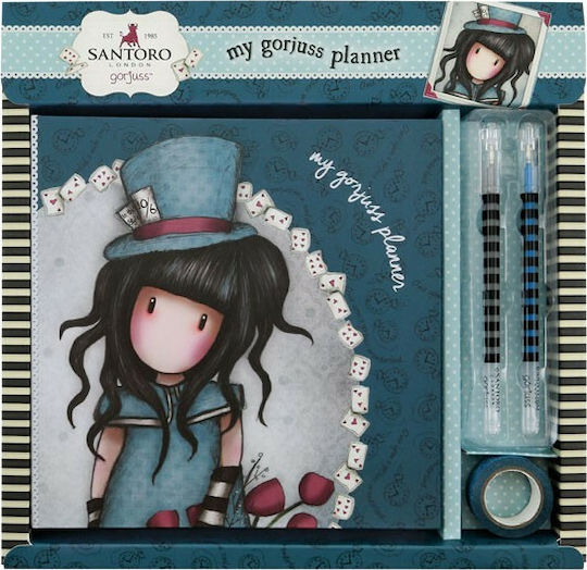 Santoro Gorjuss Planner The Hatter Kids Stationery Set with Notepad and Pen