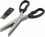 Nava Stainless Steel Herb Scissor 17.8cm Black