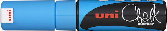 Uni-Ball Chalk Marker Marker Blue Blackboard Liquid Chalk for Glass Ανοικτό 8.0mm