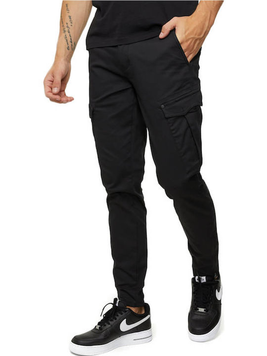 Gabba Pisa K3280 Pantaloni pentru bărbați Cargo Elastice cu Croială Normală Negru